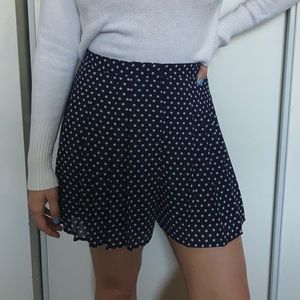Michael Kors Polka Dot Pleated Shorts